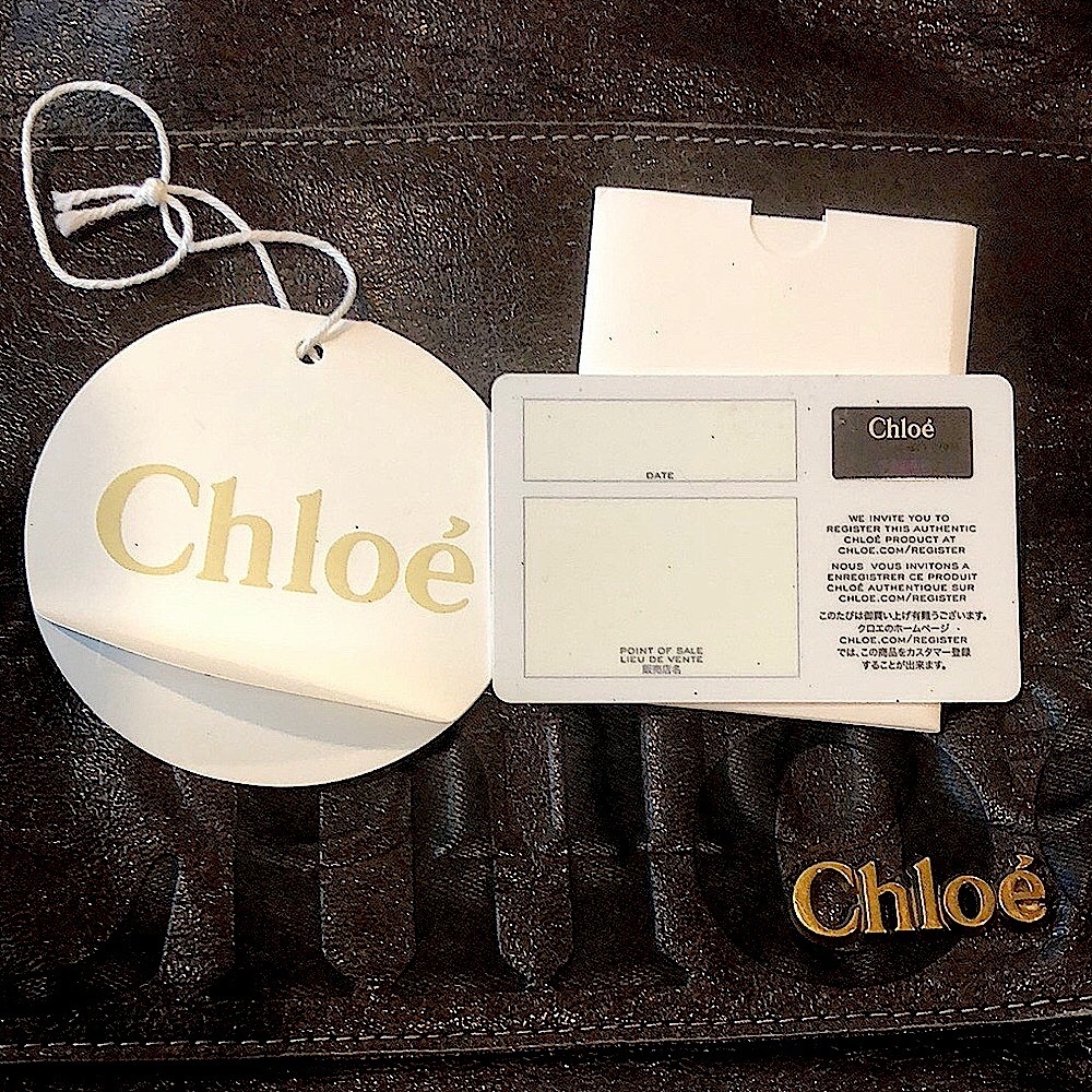 CHLOE ECLIPSE Logo Chocolate Brown Shoulder Bag with Exterior Zipper Pockets - Picture 5 of 16